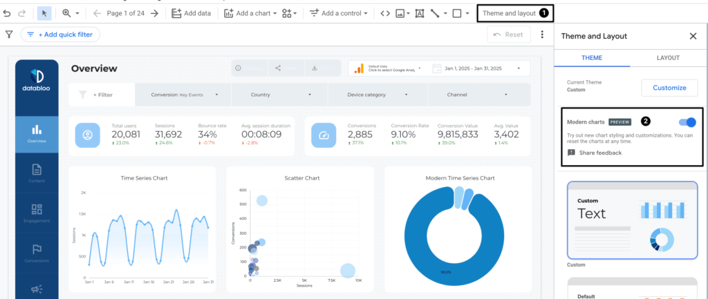 How to Enable Modern Charts in Looker Studio - Data Bloo